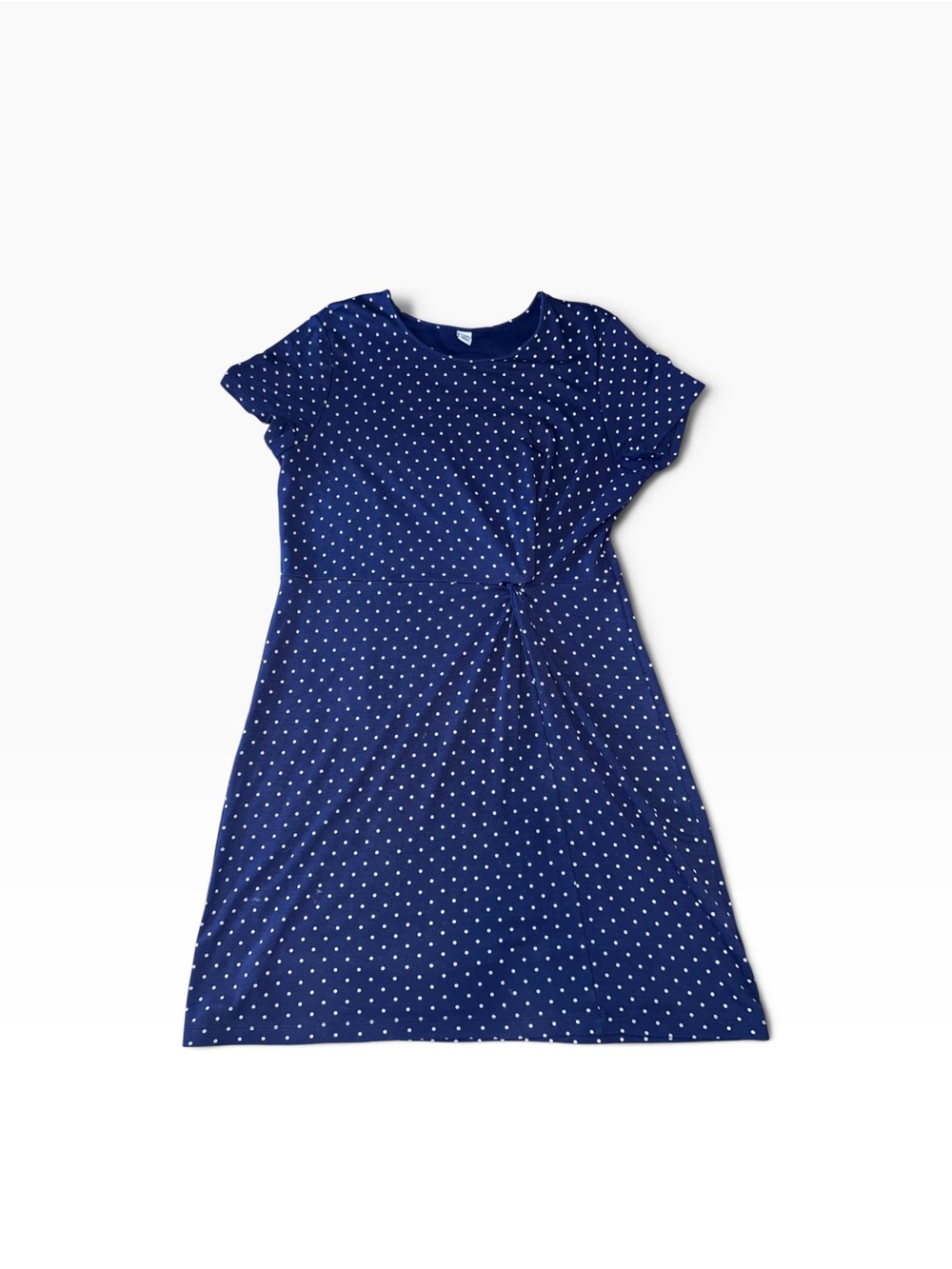 Women's Old' Navy Blue Polka Dot Twist-Front Dress